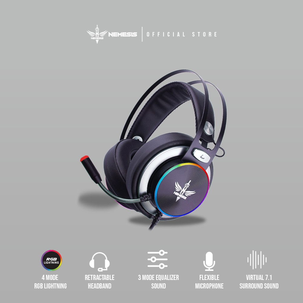 Jual NYK Headset Gaming Zeus Rgb 7.1 Hs-E8 | Shopee Indonesia