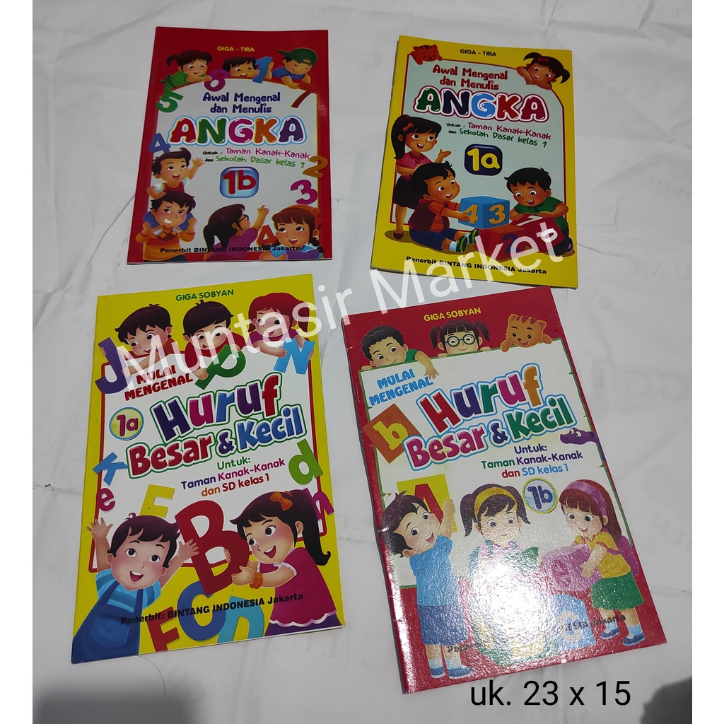 Jual Paket 4 Buku Belajar Menulis Angka 1A Dan 1B Serta Huruf Besar Dan ...