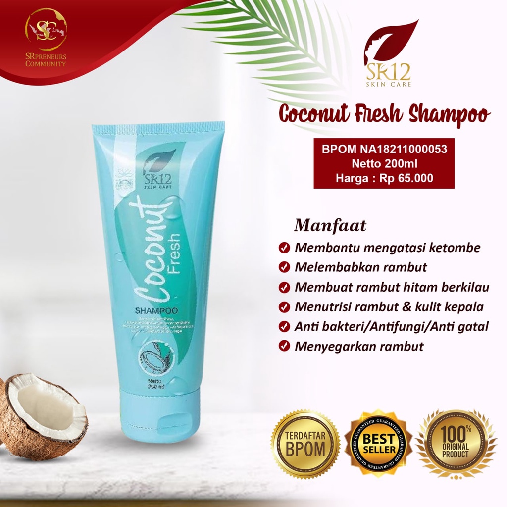 Jual COCONUT FRESH SHAMPOO SR12 / ANTI DANDRUFF / SHAMPO ANTI KETOMBE ...