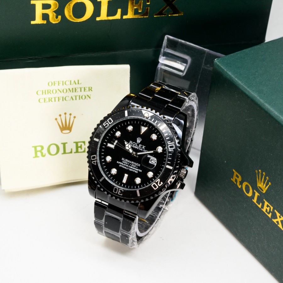 Jual Jam Tangan Pria Rolex Oyster Date Rantai Set Ada Warna