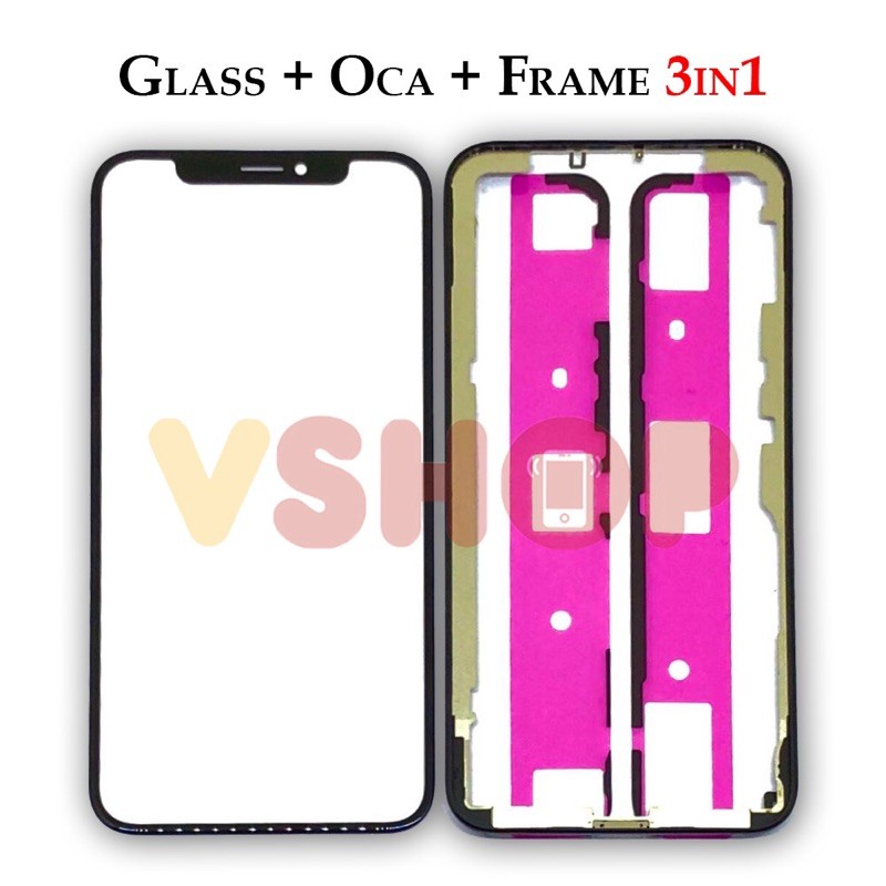 Jual GLASS LCD - KACA TOUCHSCREEN - OCA - FRAME 3IN1 IP X | Shopee ...
