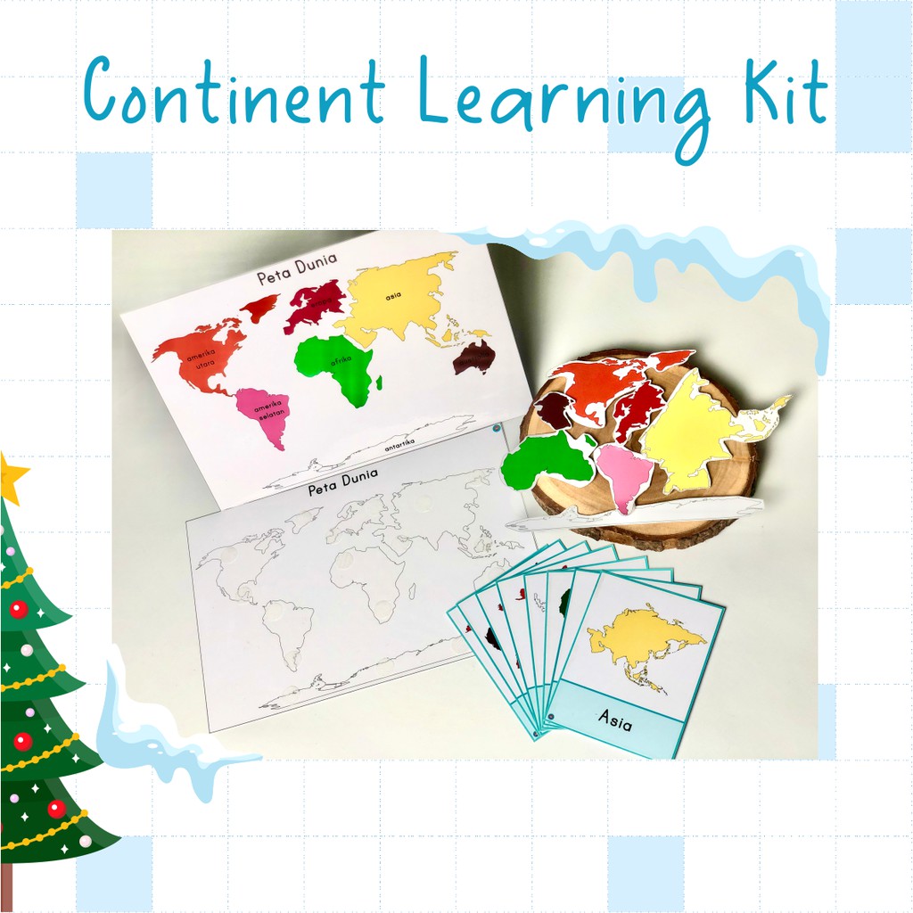 Jual Continent Learning Kit Belajar Benua Dunia | Shopee Indonesia
