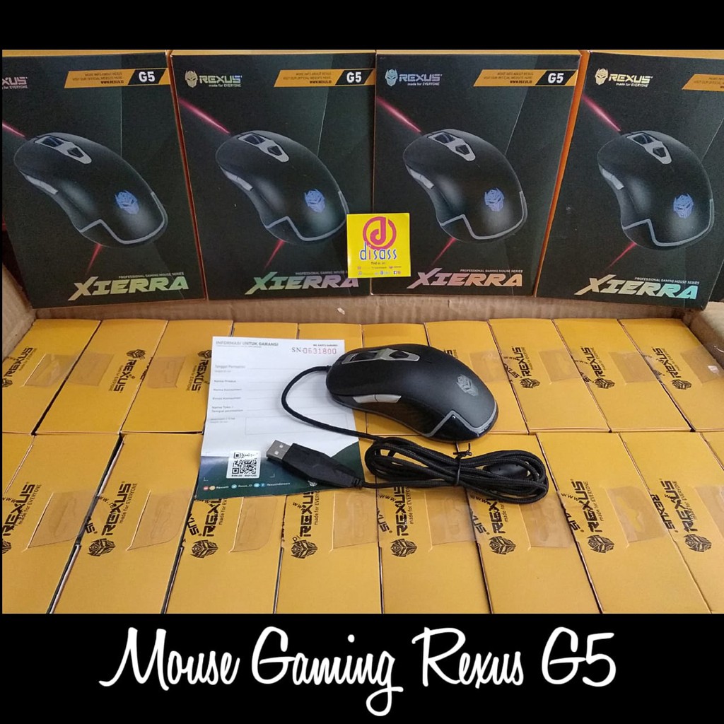 Jual MOUSE GAMING REXUS G5 XIERRA DISASS JOGJA Shopee Indonesia