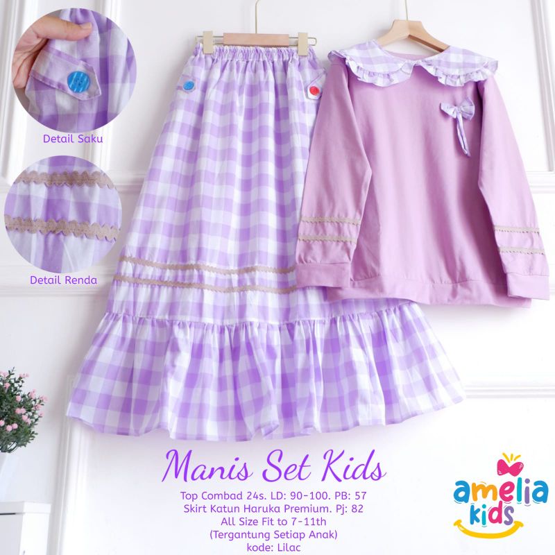 Jual MANIS SET KIDS USIA 7-11TH AMELIA | Shopee Indonesia