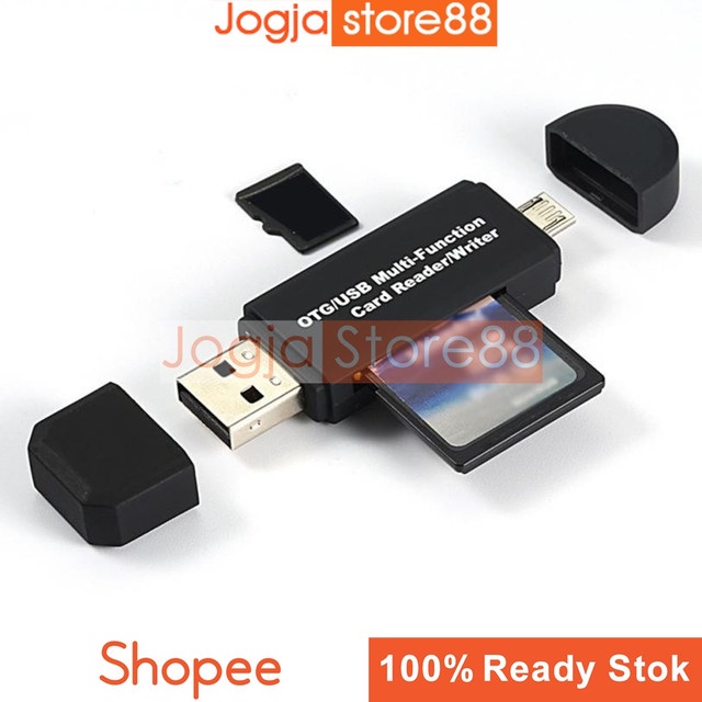 Jual 2 in 1 OTG Card Reader SD/TF Card Micro USB 2.0 Desain Flashdisk ...