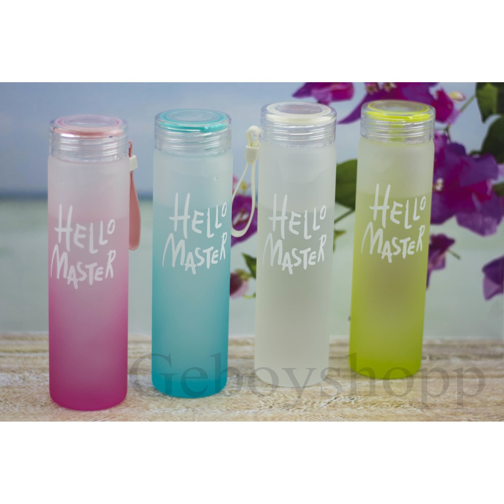 Jual BOTOL MINUM KACA HELLO MASTER | Shopee Indonesia