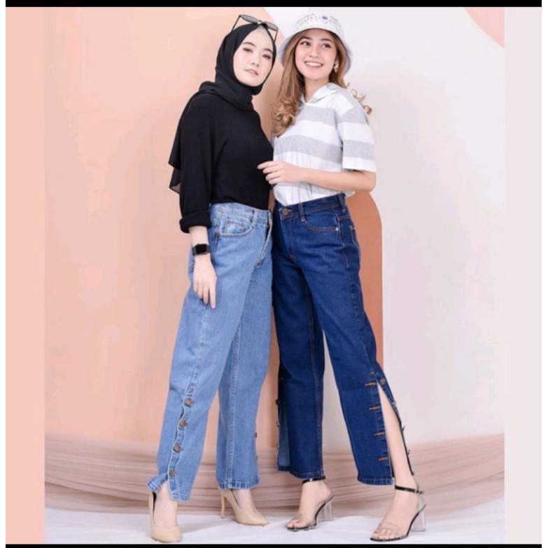 CELANA KULOT WANITA BELAH KANCING SAMPING