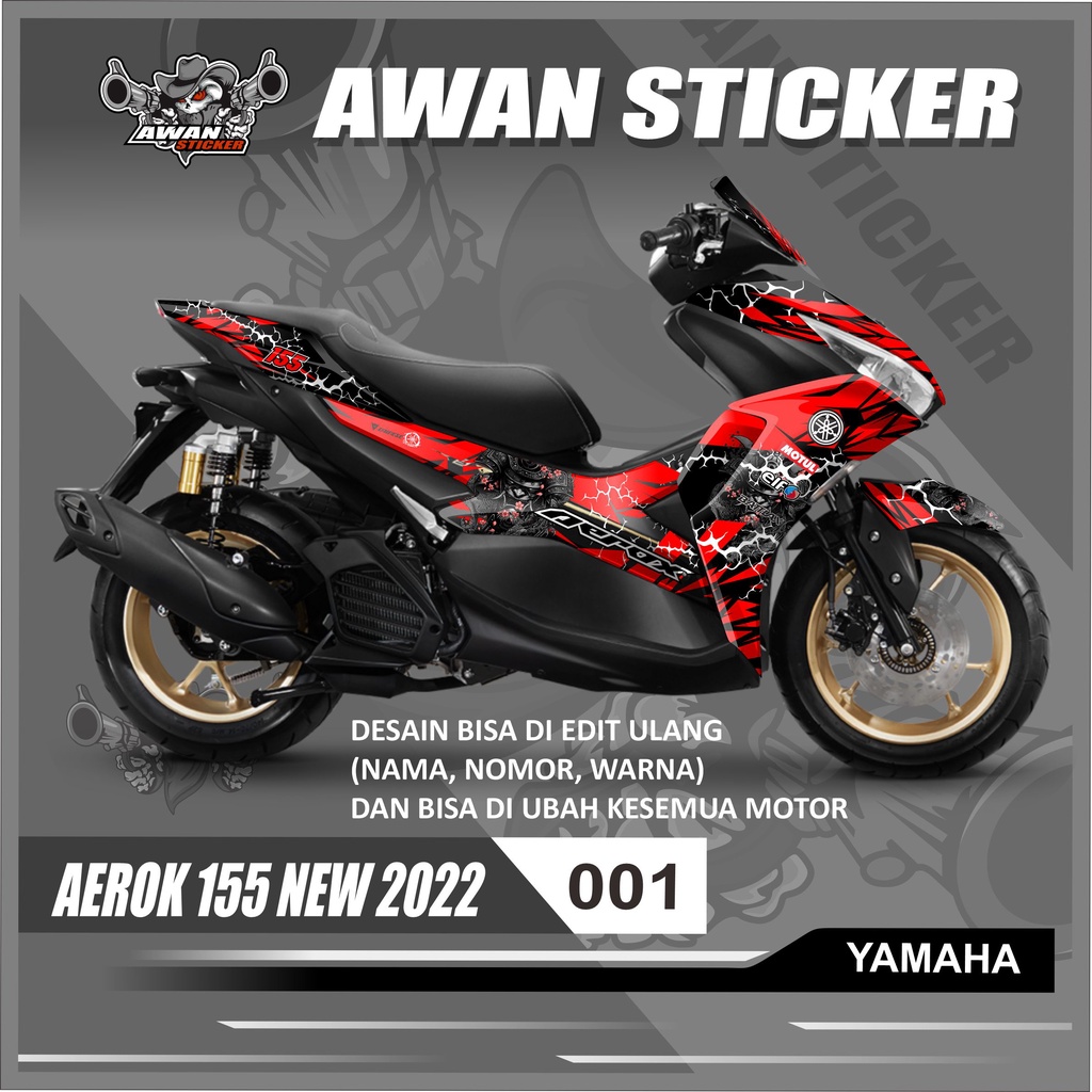Jual Decal Sticker AEROX 155 Sticker Full Body - Dekal Stiker ALL NEW ...