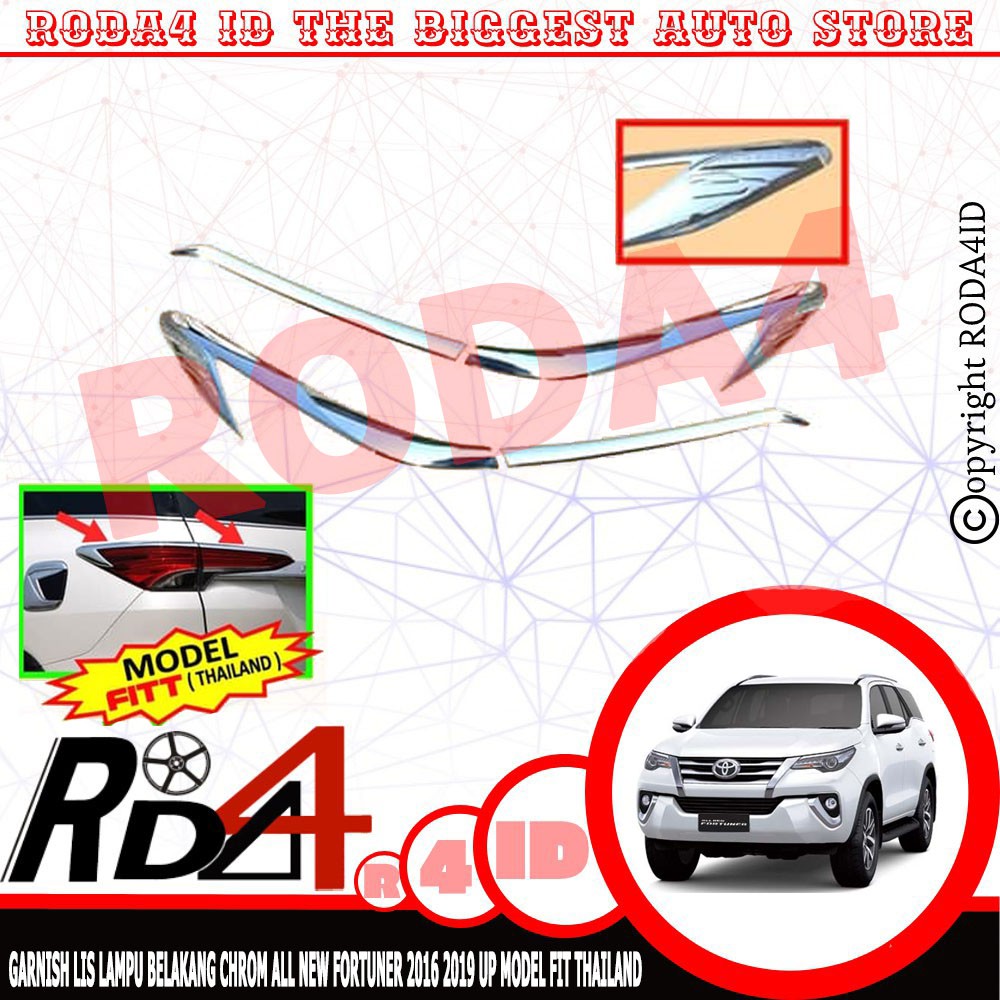 Jual Garnish List Lampu Belakang All New FORTUNER 2016 2019 Up Model ...