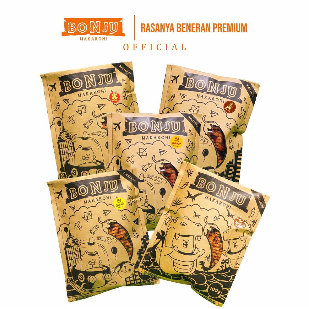 Jual Paket Reseller 10pcs Kemasan Reguler 100gr Makaroni Cemilan