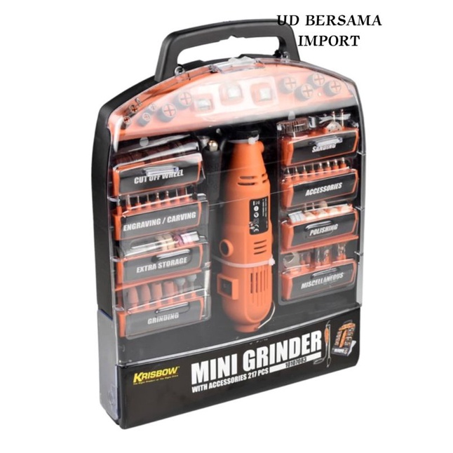 Jual KRISBOW mini grinder set 217pcs ORIGINAL KRISBOW Shopee Indonesia
