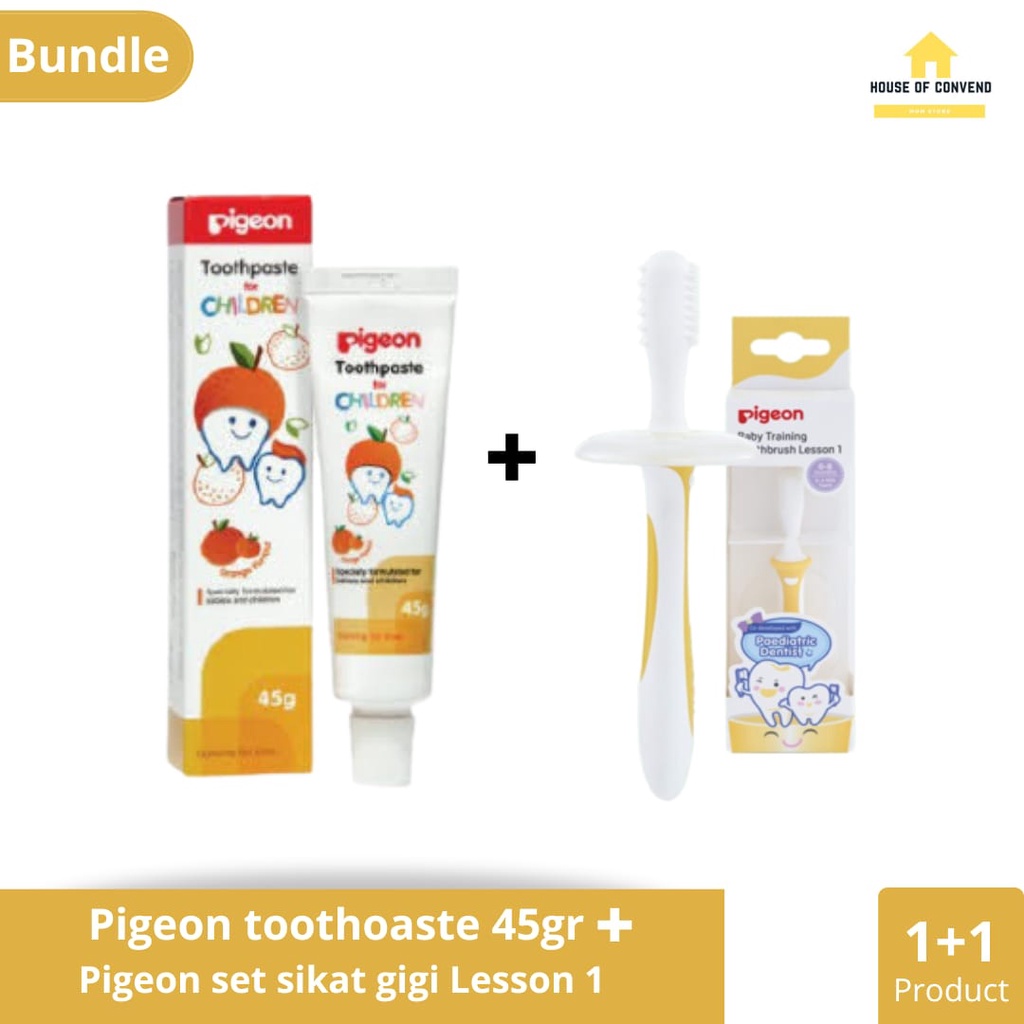 Jual Pigeon Toothpaste Pasta Gigi + Training Toothbrush Sikat Gigi Anak ...