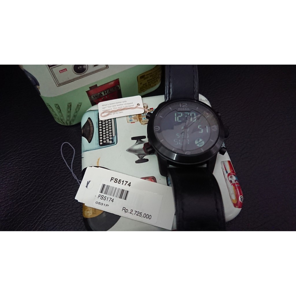 Jam Fossil analog digital fossil watch Fossil FS 5174 dual