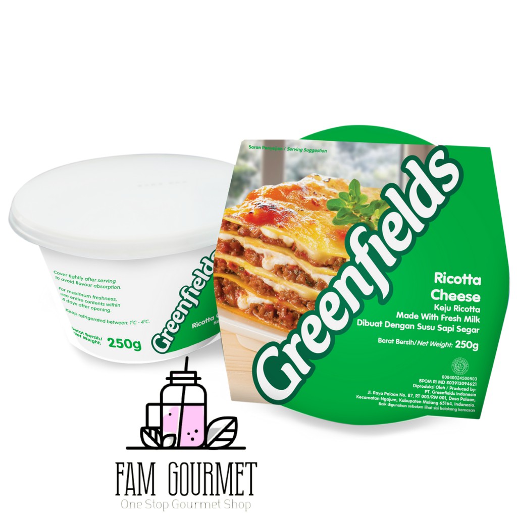 Jual Greenfields Ricotta Cheese 250 gr | Shopee Indonesia