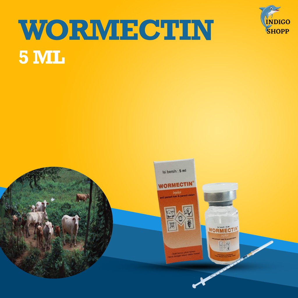 Jual Wormectin 5 ML Obat Kutu, Scabies dan Cacing untuk Sapi, Babi ...