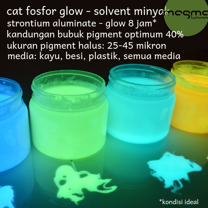 Jual Cat Fosfor Cat Glow In The Dark Paint Magma Luminos Shopee