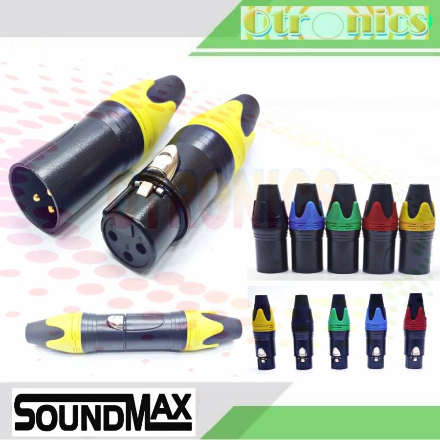 Jual Jack Canon Xlr Male Female Soundmax Black Warna Pasang Shopee Indonesia