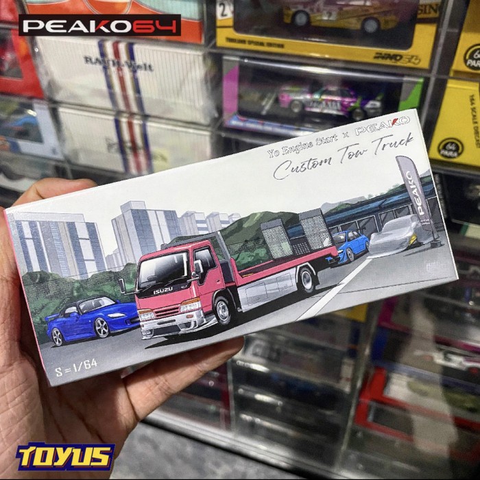 Jual YO ENGINE START X PEAKO ISUZU FLAT BED TOW TRUCK PINK TERLARIS