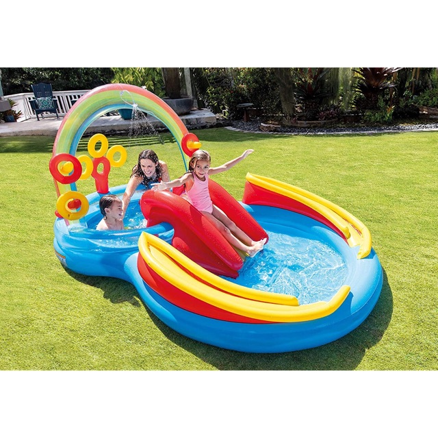 Jual [ADA BONUS] Kolam Renang Tiup Pompa Pelangi Perusutan INTEX 57453 ...