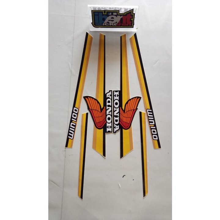 Jual STIKER STRIPING LIS VARIASI HONDA WIN100 WIN 100 KUNING GOLD ...