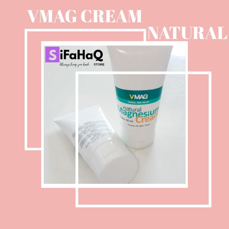 Jual VMAG CREAM NATURAL MAGNESIUM Krim Jerawat Flek Hitam Exp Agustus