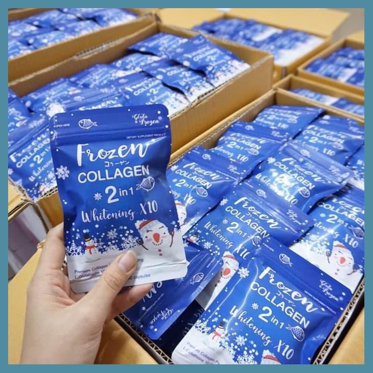 Frozen Collagen 2in1 Whitening X10 With L-Glutathione (60 Capsules
