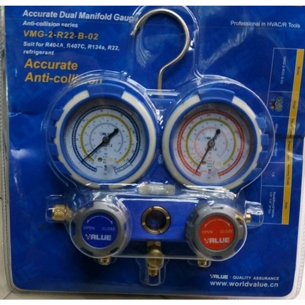 Jual Manifold Set R22 Value VMG-2-R22-B | Testing Manifold |Analyzer AC ...