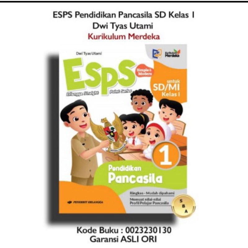 Jual BUKU ESPS KURIKULUM MERDEKA UNTUK KELAS 1 K2021 ESPS MTK, IPAS, B ...