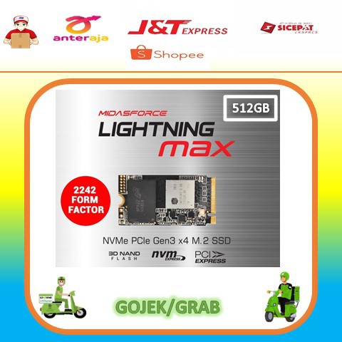 Lightning Max Midasforce Ssd Jual NVME 512GB MIDASFORCE LIGHTNING
