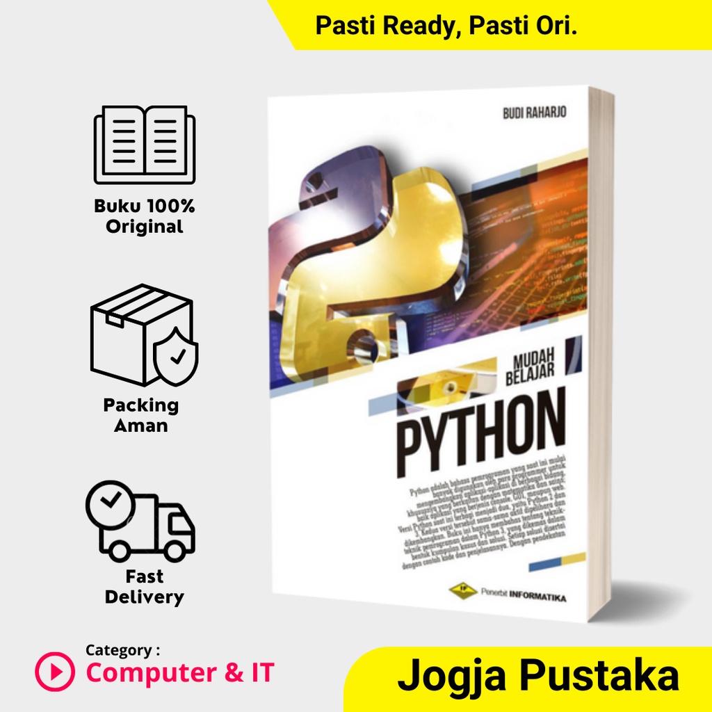 Jual Buku Mudah Belajar Python Untuk Aplikasi Desktop Dan Web Edisi