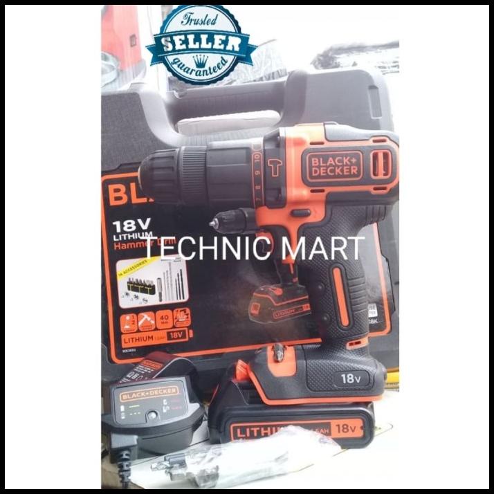 Wkrętarka Black Decker zasilanie akumulatorowe 18 V BDCHD18K * Cena, Opinie - Al