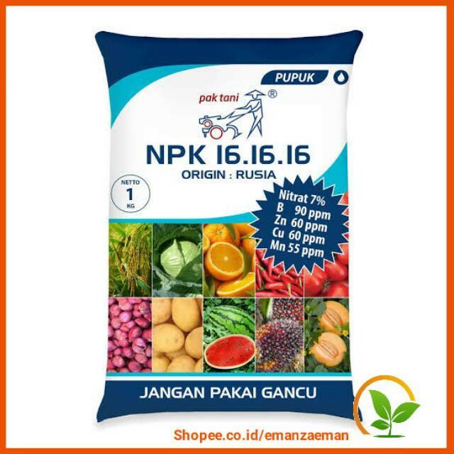100 gr Pupuk NPK 16 16 16 Mutiara Rusia Cocok Untuk Menghijaukan Sayuran