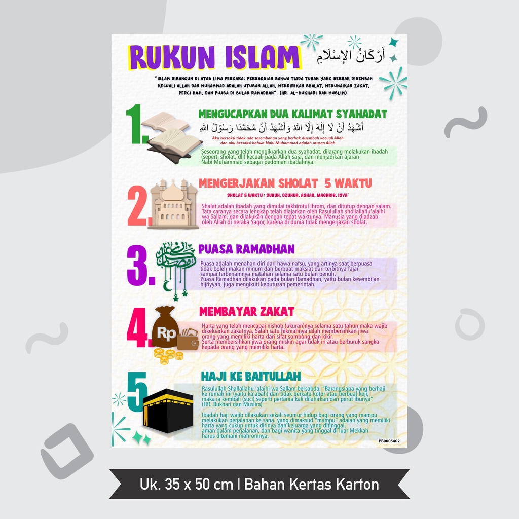Jual Poster Edukasi Anak Mainan Edukasi Anak Lembaran Gerakan Sholat ...