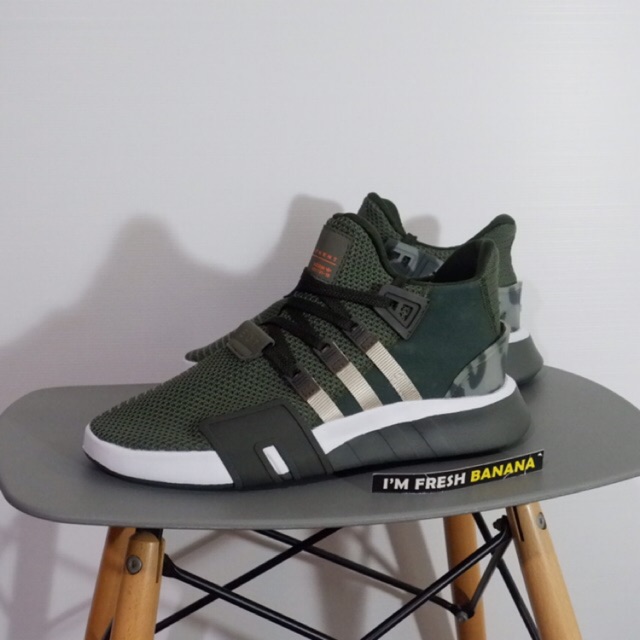 PREMIUM ORIGINAL Sepatu Adidas EQT BASK Basketball High Night Cargo Dark Green White Black Camo