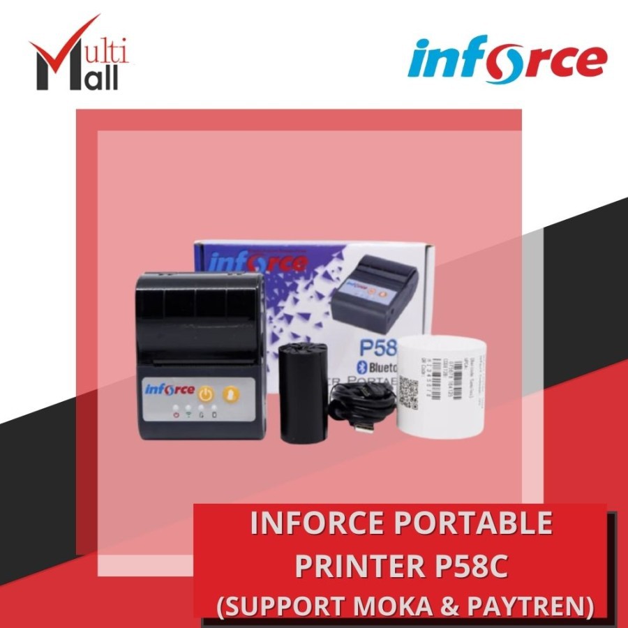 Jual Inforce Portable Printer P58C Support Moka & Paytren | Shopee ...