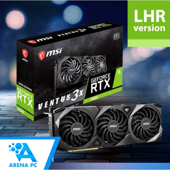 Jual RTX 3080 VENTUS 3X 10G OC GDDR6X VGA MSI GEFORCE LHR VERSION ...