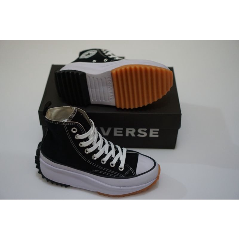 Sepatu wanita Run star hike Lugged sneakers Converse wedges hak tinggi Cod  Termurah Premium berkualitas RM