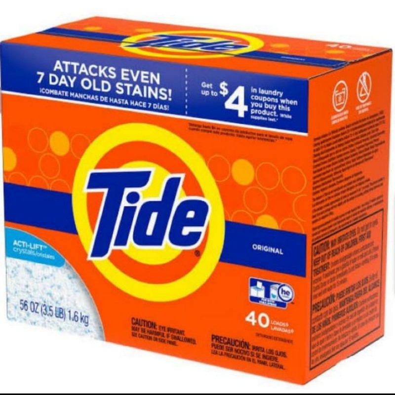 Jual Tide Detergent Powder Original Scent 1600g | Shopee Indonesia