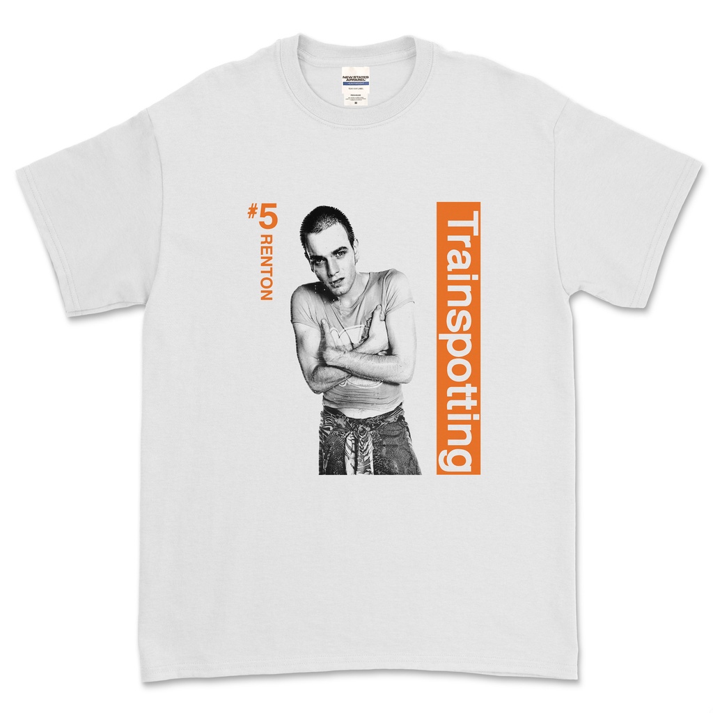T-shirt Trainspotting Renton Sick Boy Diane - Blanc - Coton Flammé - Taille M - Neuf Avec étiquettes