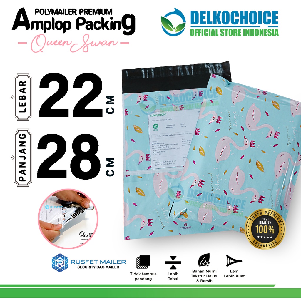 Jual Polymailer Motif And Polos Amplop Plastik Packing Olshop Polimailer Rusfet Premium Satuan 7432