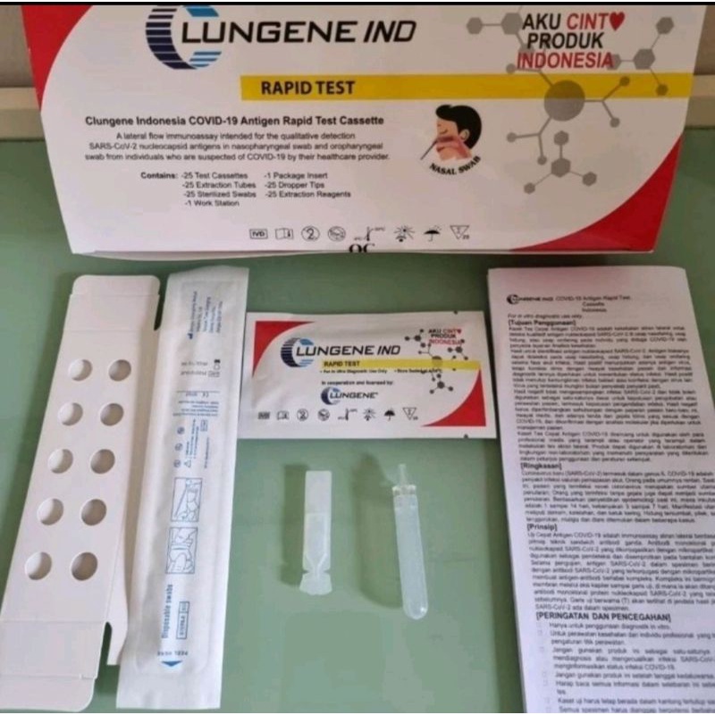 Jual Alat Test Swab Antigen Mandiri Lungene (satuan / Per Pcs) | Shopee ...