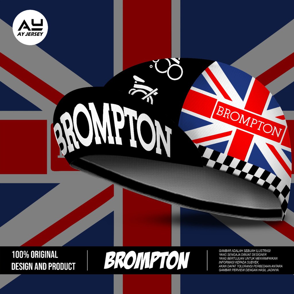 Jual CYCLING CAPS BROMPTON (TOPI SEPEDA) Shopee Indonesia
