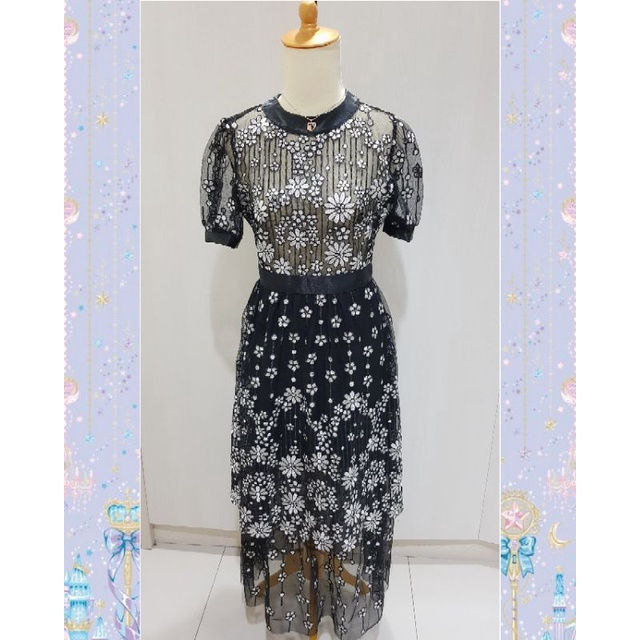 knee length dresses for ladies Ever-Pretty 3/4 Sleeve A-Line Sequin Round Neck Midi Dress for Summer Formal Wedding Guest Dress main image 0