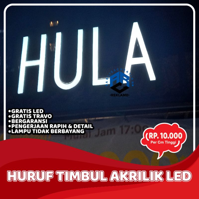 Jual Huruf Timbul Akrilik Led Acrylic D Nyala Stainless Lettersign Letterbox Di Pakpak Bharat