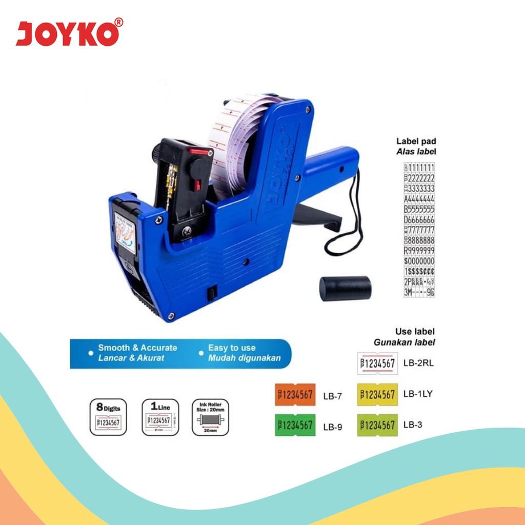 Jual MESIN LABEL HARGA JOYKO MX-5500M (8 DIGIT) (1 PCS) | Shopee Indonesia
