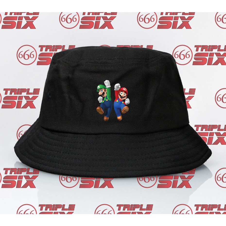 Jual Topi Bucket Super Mario Bros Mario and Luigi win | Shopee Indonesia