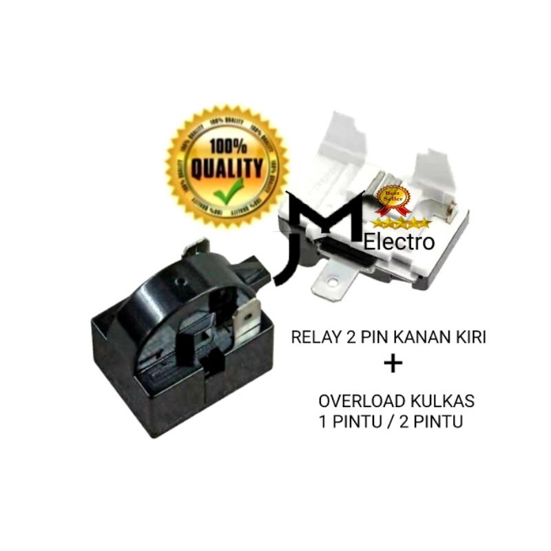 Jual Relay 2 Pin Kanan Kiri + Overload Kulkas 1 Pintu / 2 Pintu ...