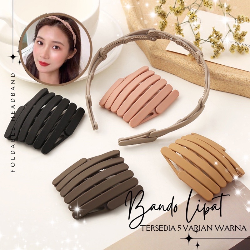 Jual BANDO LIPAT Bando Travel Size Headband HairBand Head Band Hair ...