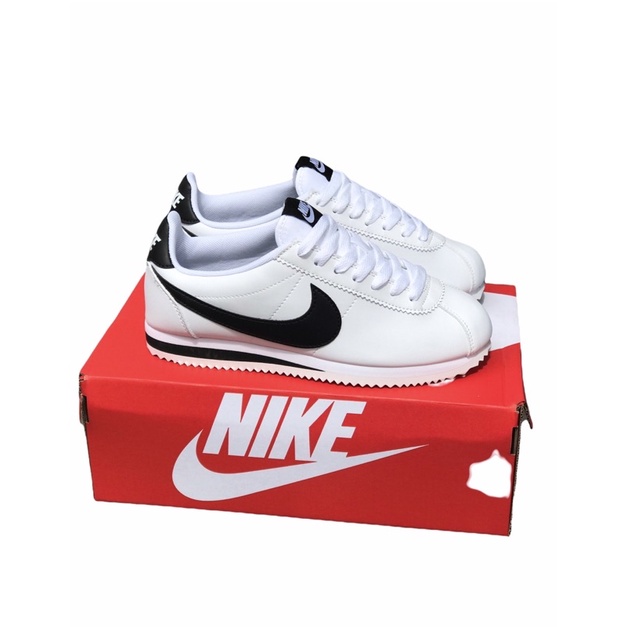 Jual Sepatu Wanita Pria Sneakers Nike Classic Cortez Leather White