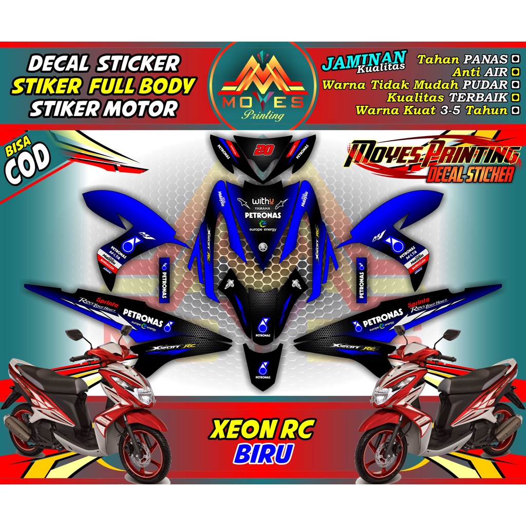 Jual Decal Xeon Rc / Karbu Full body / Stiker Yamaha Xeon Rc Full Blok